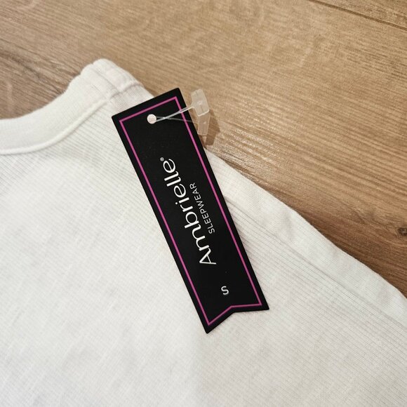 Ambrielle Sleepwear White Tank Lounge Layering Top – Size S (New with Tags) - Picture 2 of 3